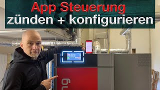 Holzvergaser mit Fröling App Zünden nach Zeit Konfiguration Fernsteuerung SP Dual [upl. by Doralynn467]