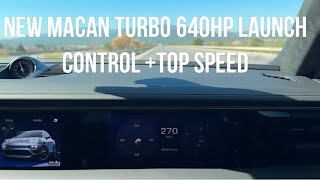 Launch Control 640hp PORSCHE MACAN TURBO TOP SPEED TEST [upl. by Jase]