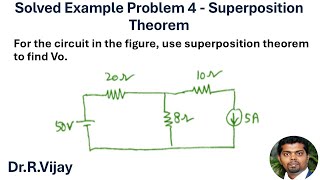 Solved Example Problem 4  Superposition Theorem bee [upl. by Phonsa572]