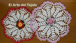 Carpetaposa plato tejido a crochet paso a paso en español [upl. by Odlanier]