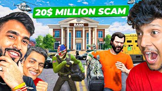 WE SCAMMED 20000000 FROM BANK 🔥TechnoGamerzOfficial MrLazyAssassin GTA 5 GRAND RP [upl. by Japha]