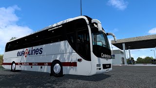 ETS 2 150 Man Lions Coach Eurolines EAA Map 10 [upl. by Llerdnad]