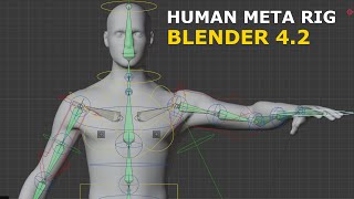 Tutorial Human Meta Rig  NEW Blender 42 Build [upl. by Halil449]