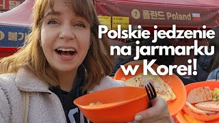 Polska na świątecznym jarmarku w Korei Co polskiego można zjeść w Korei Koreański vlogmas [upl. by Breech]