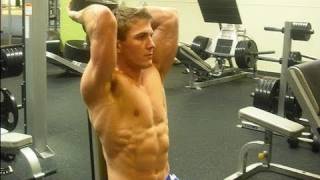 How To Dumbbell Seated Overhead Tricep Extension [upl. by Ricki]