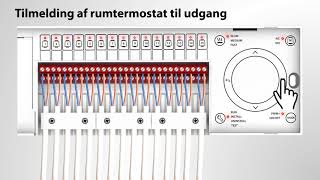 Danfoss Icon gulvvarme  Tilmelding af rumtermostat til masterregulator [upl. by Conney]