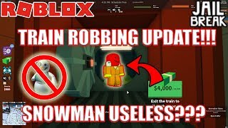 SNOWMAN NO MORE  TRAIN UPDATE Roblox Jailbreak [upl. by Kandace831]