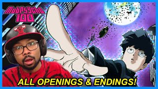 SHOULD I WATCH MOB PSYCHO 100  First Time Reaction to ALL Mob Psycho 100 Openings amp Endings [upl. by Anavas534]