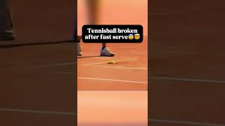 broken tennisball after fast serve☠️ tennis shorts [upl. by Tayib]