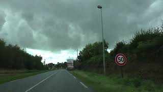 Driving On Route de Saint Brieuc D790 22110 Rostrenen Côtes dArmor Brittany France [upl. by Hoxsie]