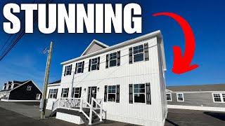 This TRULY AMAZING modular home will STOP you in your TRACKS Prefab House Tour [upl. by Erelia806]