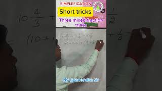 Addition mixed fraction tricks shorttrick fraction [upl. by Aikenahs]