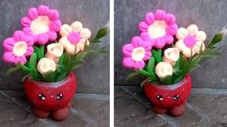 polymer clay flower tutorial  Diy clay flower  handmade clay flower [upl. by Fanestil]