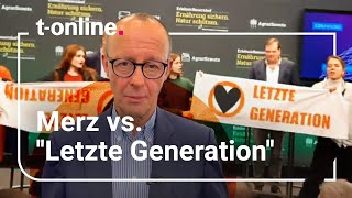 quotLetzten Generationquot stört Rede von Friedrich Merz – der kontert deutlich [upl. by Deane781]