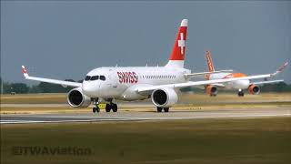 Swiss A220100  Manchester Airport [upl. by Asik505]