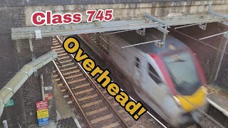 Class 745008 overhead flyby towards Norwich  Greater Anglia [upl. by Nirrep]