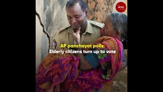 From ages 80 to 115 elderly citizens turn up to vote as AP panchayat polls conclude [upl. by Taggart]