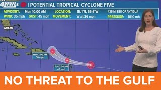 Monday 12 PM Tropical Update Future Ernesto moves toward Caribbean [upl. by Ralfston]