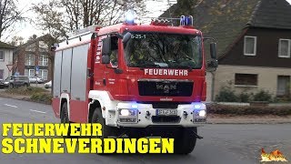 Löschzug und Rüstzug Einsatzfahrten Feuerwehr Schneverdingen  Zahrensen zur Jahresabschlussübung [upl. by Mayer]