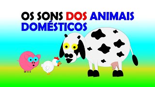 O som dos animais domésticos galo cantando cavalo relinchando galinha cacarejando ovelha porco [upl. by Landahl]