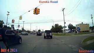 Eureka Road Taylor to Southgate michigan july4th 2024video [upl. by Yatnoj]