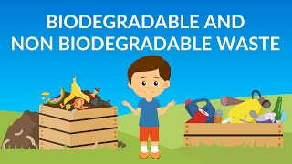 Biodegradable and NonBiodegradable waste  Waste Management  How to Recycle Waste [upl. by Aridan]