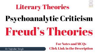 Psychoanalytic Criticism Freud’s Theories  Literary Theory  NTA NET PGT English [upl. by Penn]