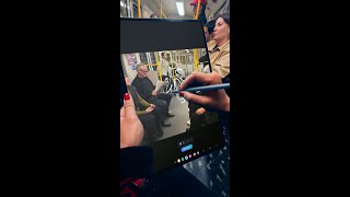 Ganz normale UBahnFahrt in Berlin Nicht mit dem Galaxy Tab S10 Ultra und Skizze zu Bild [upl. by Gula254]