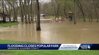 Chartiers Park in Bridgeville sees significant flooding [upl. by Teri]