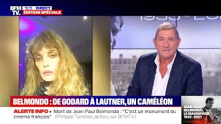 Arielle Dombasle  BFMTV  Arielle Dombasle réagit au décès de JeanPaul Belmondo 6 septembre 2021 [upl. by Netaf]