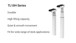 Heavy Duty Lifting Column For HeightAdjustable Worksations  TL10H │ TiMOTION [upl. by Saudra]