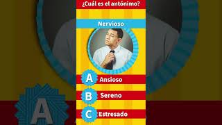 shorts Test de ANTÓNIMOS 📚✏️🤔  ¿Cuánto Sabes de ANTÓNIMOS 🤓 Quiz de Antónimos juego [upl. by Kathleen]