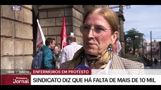 SIC  Enfermeiros em protesto no Porto pedem melhores condições de trabalho [upl. by Maffa]