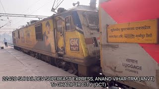 22420 SUHAILDEV SUPERFAST EXPRESS  INDIAN RAILWAYS  BHARTIRAIL8115 [upl. by Anglim431]