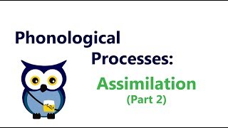 Phonological Processes Assimilation Part 2 [upl. by Neeneg]