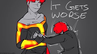 It Gets Worse  MHA Animatic Hellflame AU [upl. by Yzmar]