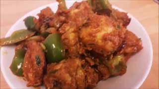 Fried Chicken Curry  Chicken Capsicum Curry  Dry Chicken Curry Recipe [upl. by Roswell]