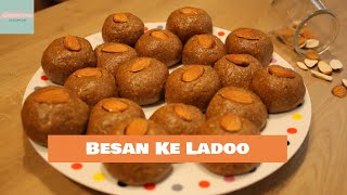 Besan Ke ladoo  Ladoo Easy Recipe with just 5 ingredients  Ladoo recipe [upl. by Casanova53]