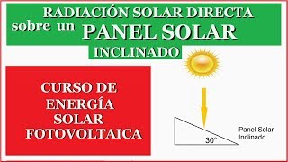 Radiación directa sobre un panel solar inclinado  Curso de Energía Solar Fotovoltaica  Video 16 [upl. by Etteuqal]