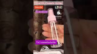 7 in 1 cosmetics bottle 7in1 allinone multifunctional skincare beauty makeup travelbeauty [upl. by Reifinnej874]