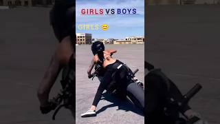 Girls vs boys bike stunt🏍️shorts gaming [upl. by Aernda712]