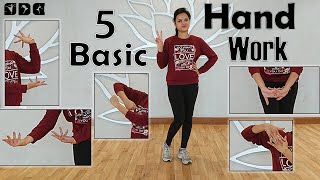 5 easy and Basic HAND WORK  Dance Steps  Easy Dance steps for beginners  Shipras Dance Class [upl. by Metzgar]