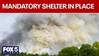 Conyers BioLab Fire GEMA issues shelter in place for 83K residents  FOX 5 News [upl. by Asiaj865]