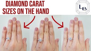 Every Diamond Shape and Carat Size Shown on the Hand and Finger [upl. by Scott]