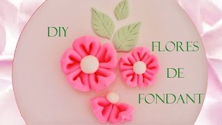 Como hacer flores de fondant para tortas y pasteles  flowers fondant [upl. by Amri]