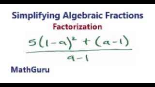 Simplifying Algebraic Fraction  Grade 910 [upl. by Elka]