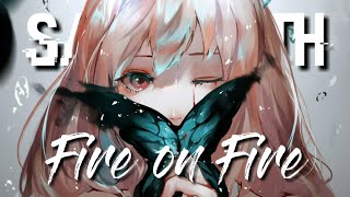 Nightcore  Fire on Fire LyricsFemale Version [upl. by Fokos]