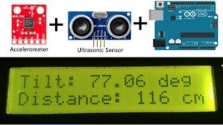 Tilt Angle amp Distance Meter Using Arduino [upl. by Blake]