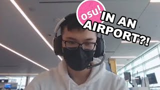 HE PLAYED osu AT AN AIRPORT [upl. by Llenahs]