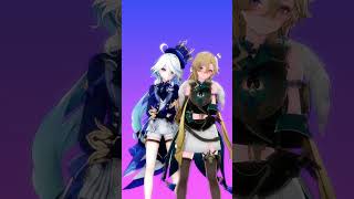 Furina VS Aventurine female Whos cuter 👀【MMD Genshinhonkai 4K  60FPS】 [upl. by Champ]